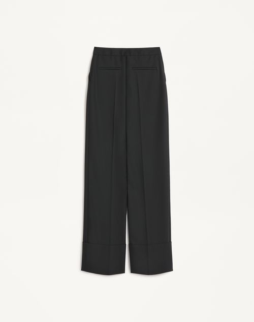 Valentino - Virgin Wool Pants - Black - Woman - Trousers And Shorts